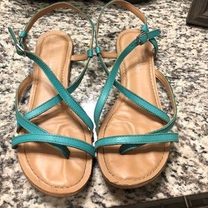 Franco Sarto Turquoise Strappy Sandals